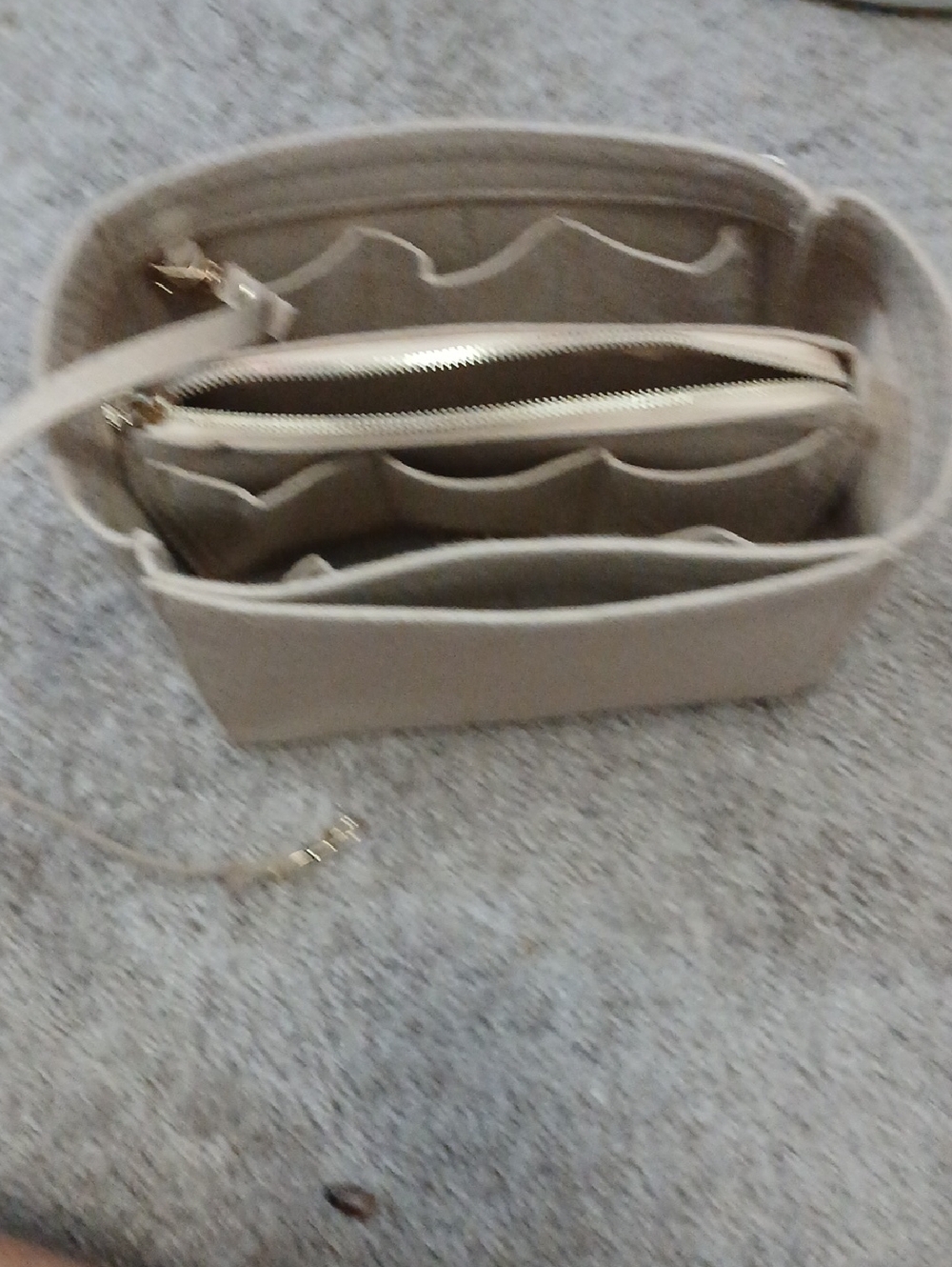 Neutral Cream Puese/bag  Organizer Insert
